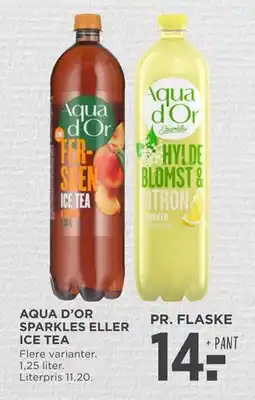 MENY AQUA D’OR SPARKLES ELLER ICE TEA tilbud