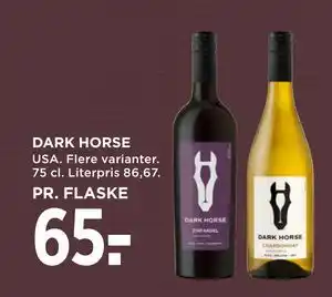 MENY DARK HORSE tilbud