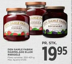 MENY DEN GAMLE FABRIK MARMELADE ELLER RIBSGELÉ tilbud