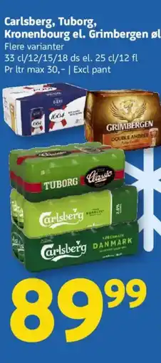Løvbjerg Carlsberg, Tuborg, Kronenbourg el. Grimbergen øl tilbud