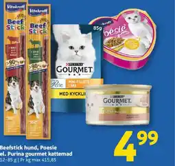 Løvbjerg Beefstick hund, Poesie el. Purina gourmet kattemad tilbud