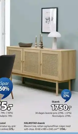 JYSK HALMSTAD skænk tilbud