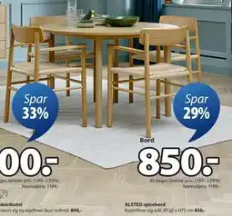 JYSK ALSTED spisebord tilbud