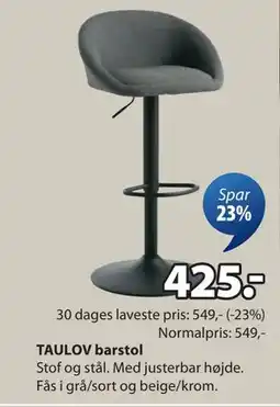 JYSK TAULOV barstol tilbud