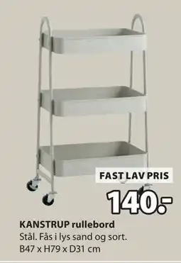 JYSK KANSTRUP rullebord tilbud