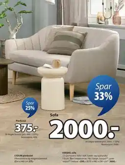 JYSK EGEDAL sofa tilbud