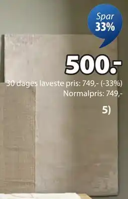 JYSK STORRAPP tæppe tilbud