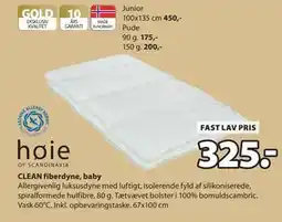 JYSK CLEAN fiberdyne, baby tilbud