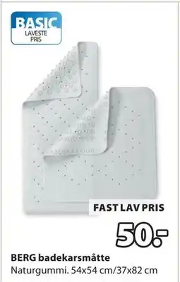 JYSK BERG badekarsmåtte tilbud