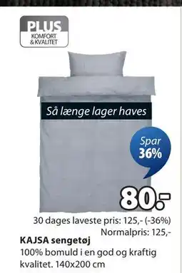 JYSK KAJSA sengetøj tilbud