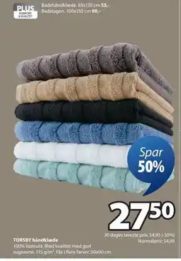 JYSK TORSBY håndklæde tilbud