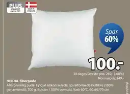 JYSK HEIDAL fiberpude tilbud