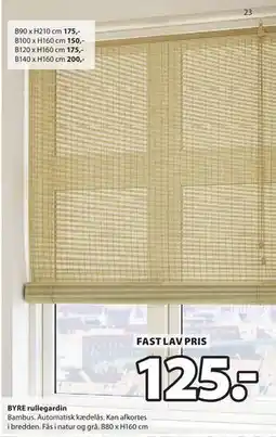 JYSK BYRE rullegardin tilbud