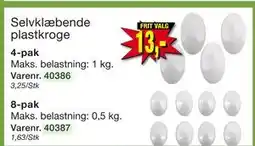 Harald Nyborg Selvklæbende plastkroge tilbud