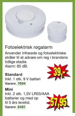 Harald Nyborg Fotoelektrisk røgalarm tilbud