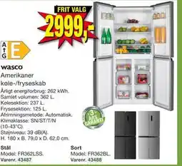 Harald Nyborg Amerikaner køle-/fryseskab tilbud