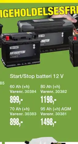 Harald Nyborg Start/Stop batteri 12 V tilbud