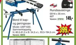 Harald Nyborg Bord til kap- og geringssav tilbud