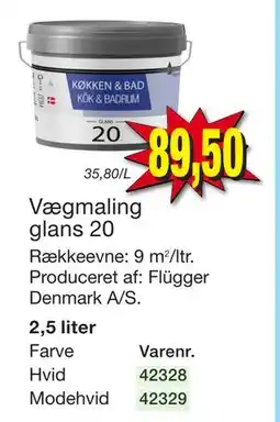 Harald Nyborg Vægmaling glans 20 tilbud