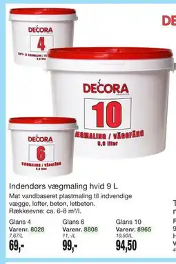 Harald Nyborg Indendørs vægmaling hvid 9 L tilbud