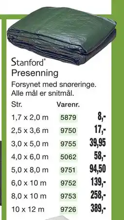 Harald Nyborg Presenning tilbud