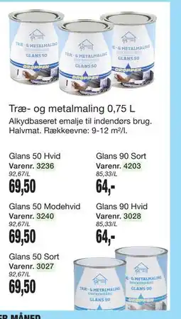 Harald Nyborg Træ- og metalmaling 0,75 L tilbud