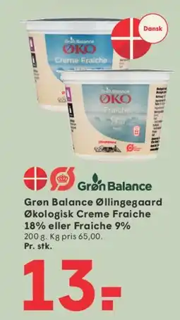 SPAR Grøn Balance Øllingegaard Økologisk Creme Fraiche tilbud