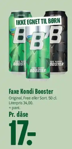 Min Købmand Faxe Kondi Booster tilbud