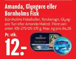 Min Købmand Amanda, Glyngøre eller Bornholms Fisk tilbud