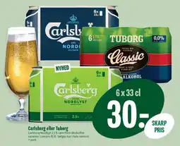 Min Købmand Carlsberg eller Tuborg (6 x 33 cl) tilbud