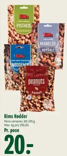Min Købmand Kims Nødder tilbud