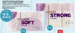 Dagli'Brugsen Coop Premium toiletpapir eller Luxury køkkenrulle tilbud