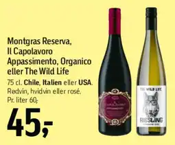 Føtex Montgras Reserva, Il Capolavoro, Appassimento eller The Wild Life tilbud