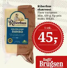 Dagli'Brugsen Riberhus skæreost (Danbo) tilbud