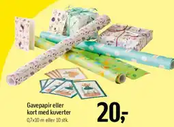 Føtex Gavepapir eller kort med kuverter tilbud