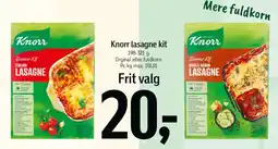 Føtex Knorr lasagne kit tilbud