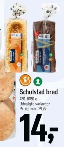 Føtex Schulstad brød - varianter tilbud