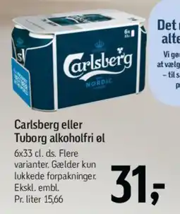 Føtex Carlsberg eller Tuborg alkoholfri tilbud