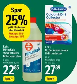 Føtex MinusKalk eller Dr. Beckmann colour & dirt collector tilbud