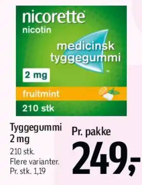 Føtex Nicorette tyggegummi 2 mg tilbud
