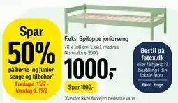 Føtex Juniorseng (eksempel 70 x 160 cm) tilbud