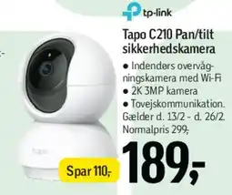 Føtex TP-Link Tapo C210 Pan/tilt sikkerhedskamera tilbud