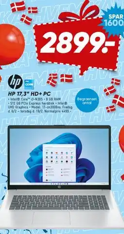 Bilka HP 17,3 bærbar tilbud