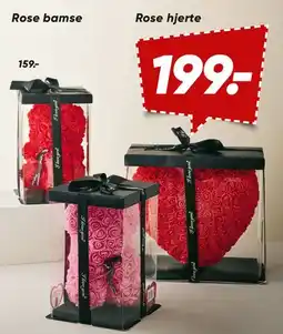 Bilka Rose hjerte / Rose bamse tilbud