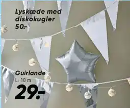 Bilka Guirlande eller Lyskæde med diskokugler tilbud