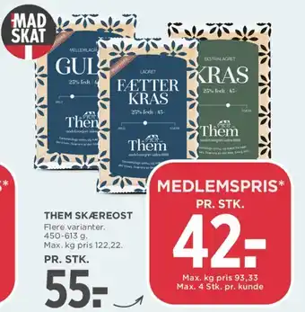 MENY Them skæreost (flere varianter) tilbud