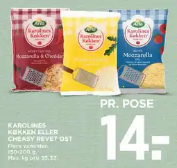 MENY Karolines Køkken / Cheasy revet ost tilbud