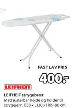 JYSK LEIFHEIT strygebræt tilbud