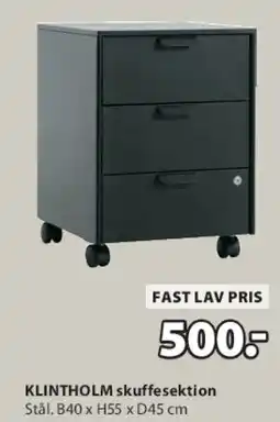 JYSK KLINTHOLM skufferektion tilbud