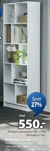 JYSK Reol (MOSBJERG) tilbud